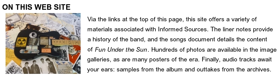 INFORMED SOURCES: get informed...